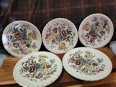 Hand Painted Vintage Vernon Kilns May Flower Collection 6 Inch Luncheon Plates  • $19.99