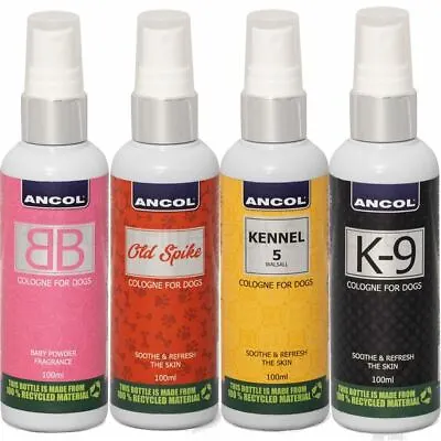 £7.95 • Buy Ancol Dog Cologne Grooming Spray Old Spike, Kennel 5 Or BB K-9 Perfume