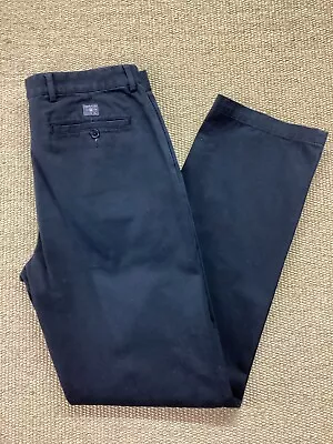 Mens GANT W34 L34 Hampton Black Chinos Trousers VGC • £26.24