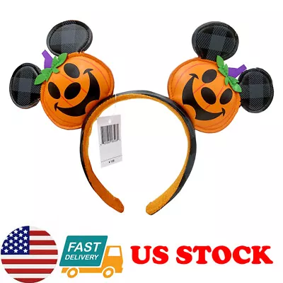 Disneyland Smile Pumpkin Orange Headband Disney- Girl Mickey Mouse Ears HairBand • $18.14