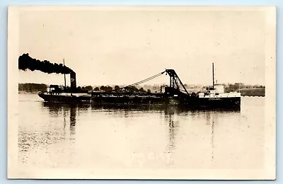 POSTCARD RPPC Ben E Tate Steamer Michigan J A Paisley Steamship Co Marine City • $25.46