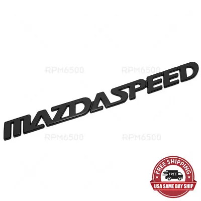 For Mazda Mazdaspeed Rear Nameplate Badge Logo Car Emblem Decorate Sport Black • $12.99