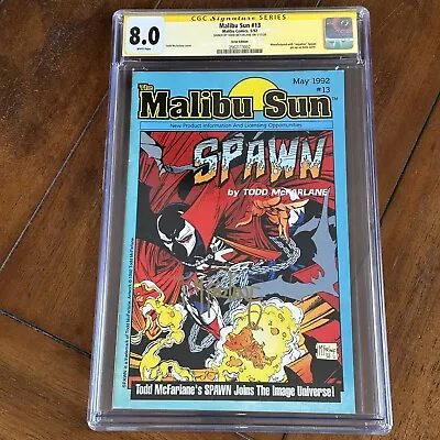 Malibu Sun #13 (1992) - SS Signed McFarlane - CGC 8.0 - Error Variant! • $2100