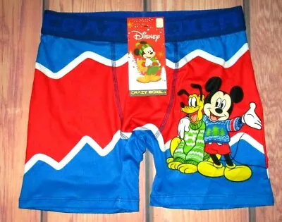 Mens Crazy Boxer Disney Mickey Mouse Pluto Boxer Brief Size S (28/30) • $17.90