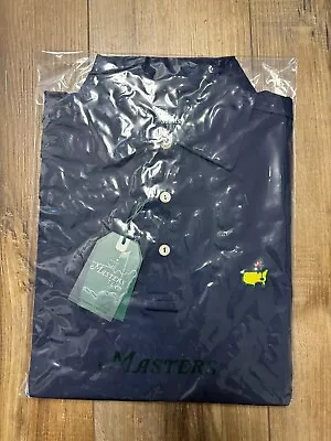 2024 Masters Men's Performance Tech Stretch Golf Polo Shirt  Blue Size Small S • $99.99