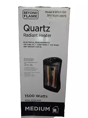 Beyond Flame 1500W Radiant Quartz Heater - Black • $31.99