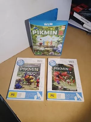 Pikmin 1 2 3  Trilogy Set. Nintendo Wii & Wii U COMPLETE Official Aus. PAL  • $99