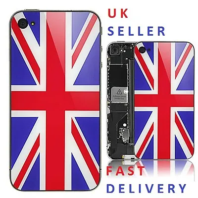 New Union Jack IPhone 4 4G Back Case Cover Replacement Housing UK Flag UK Seller • £2.99