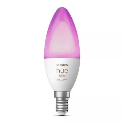 Philips Hue Single White/Colour Dimmable LED Light Bulb E14 Bluetooth Control  • $98