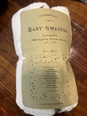Sugarboo&co  100% Organic Cotton Muslin Swaddle • $14.99