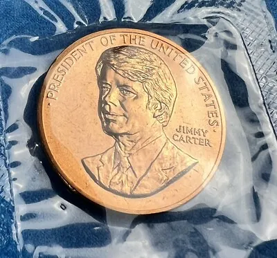 🔥 The Official Medals Of America's Presidents Jimmy Carter Bronze Token • $14.95