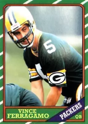 VINCE FERRAGAMO 86 PACKERS ACEOT ART CARD ## BUY 5 GET 1 FREE ## Or 30% OFF 12 • $3.99