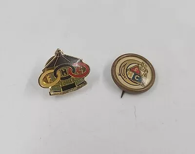 2 Vtg Gold & Enamel Loyal Order Of Moose Pins Faith Hope Charity  • $13.37