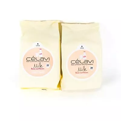 Celavi Makeup Remover Cleansing Wipes Removing Towelettes 2 Packs - 60 Sheets... • $10.12