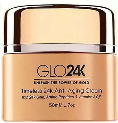 GLO24K ANTI-AGING CREAM W/GOLD AMINO PEPTIDES & VITAMINS A C & E  NEW AUTHENTIC • $47.50