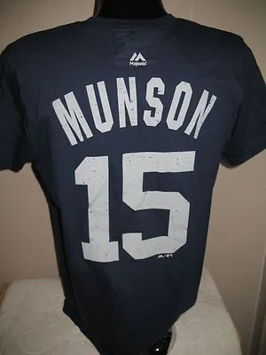 MLB New York Yankees Baseball Thurman Munson #15 Jersey T Shirt Mens Cooperstown • $24.99