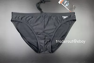 Speedo Men Black Solar Swim Brief  Bikini Swimsuit Swimwear Size 30 32 34 36 38 • $40.50