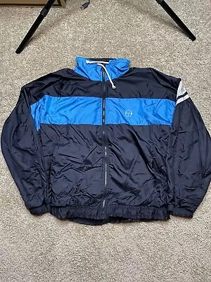 Vintage 90's Sergio Tacchini Color Block Windbreaker Full Zip Jacket Size 38 • $38.88