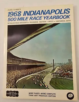 1968 Floyd Clymer's Indianapolis Indy 500 Yearbook Racing Collectible  • $49.99