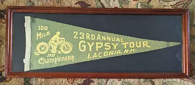 Vintage Motorcycle Pennant Ama 1939 Gypsy Tour Laconia Antique Banner • $1000