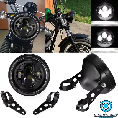 $79.99 • Buy 7  Motorcycle LED Headlight + Housing Bucket For Yamaha V-Star XVS 1100 950