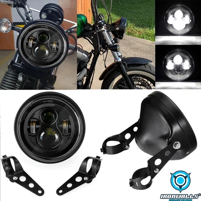 $79.99 • Buy 7  Motorcycle LED Headlight + Housing Bucket For Yamaha V-Star XVS 1100 950
