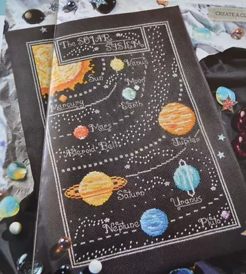 Cross Stitch Chart Only - Magnificent Sampler Depicting The Planets Solar System • £1.99