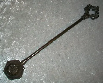 Antique Bronze Brass Art Nouveau Floral Scroll Candle Snuffer Original Patina • $38.40