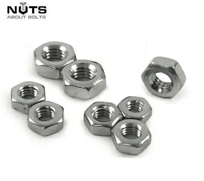 Hex Full Nuts A2 Stainless Steel M2 M3 M4 M5 M6 M8 M10 M12 M14 M16 M20 • £125.99