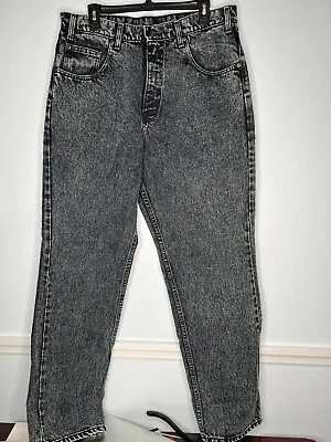 Vintage Acid Wash Jeans New NWT Deadstock 90s Grunge 36x32 Made In USA • $27.77