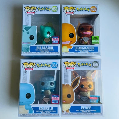$37.99 • Buy 🍃 BULBASAUR 🔥 CHARMANDER 💦 SQUIRTLE 💕 EEVEE 💎 Diamond Pop Funko Pokemon