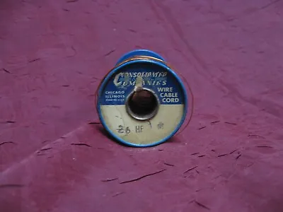 Vintage Consolidated Companies 26 HF Magnet Wire Enameled - 15oz Spool • $24.99