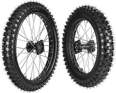 $242.98 • Buy Front 70/100-19 + Rear 90/100-16 Tire Rim Wheel For Dirt Pit Bike CR85RB