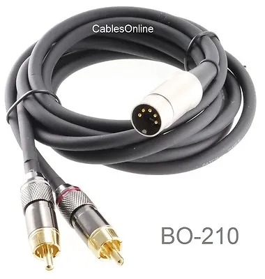 CablesOnline 10ft 5-Pin DIN To 2-RCA Audio Cable BO-210 • $24.99