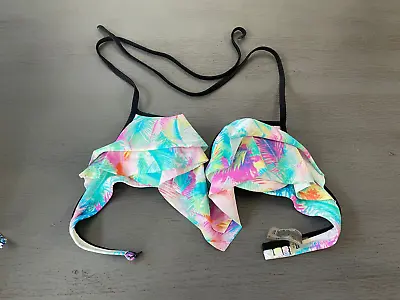 Colorful Underwire VICTORIAS SECRET PINK   Swimsuit Binkini Bra Top Size Small • $0.99