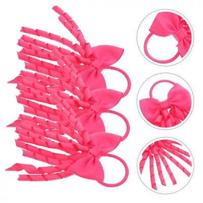  3 Pcs Bows For Cheerleading Cheerleaders Hair Girls Miss Child Tassel • £8.58