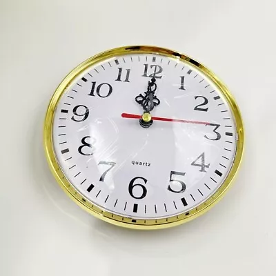 DIY 130MM Quartz Clock Insert Movement Miniature Arabic-Numeral Replacement Gold • $14.07