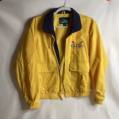 Tri-Mountain XL Men's Water Repellent Yellow&Blue Full Zip Cape Cod Logo Jacket • $30