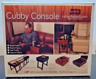  Cubby Console  Natural Wood Sofa Couch Drink Table RV Motorhome Coach Boat Home • $75