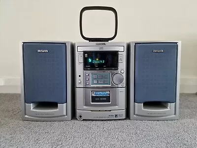 £29.99 • Buy Aiwa XR-M12 Micro Hi-Fi Stereo System & Speakers. CD, Aux, Tuner, Tape Boxed