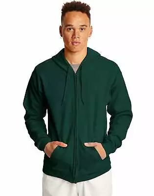 Hanes Full Zip Hoodie Sweatshirt Mens ComfortBlend EcoSmart Hood Pockets S-3XL • $21.19