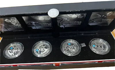 2009 To 2012 Countdown To London Olympics Silver Proof £5 4 Coin Set & COA • £185