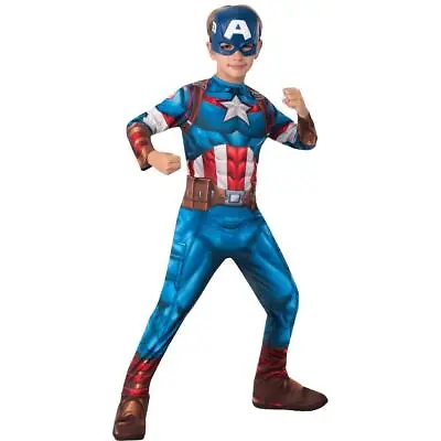 Rubies Captain America Marvel Superhero Boy's Fancy Dress Costume • £11.99