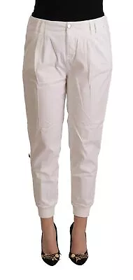 Met Chic White Tapered Cropped Women's Pants Authentic • $219