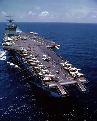 USS Enterprise At Sea Gulf Of Tonkin 8 X 10  Vietnam War Photo 741 • $7.43