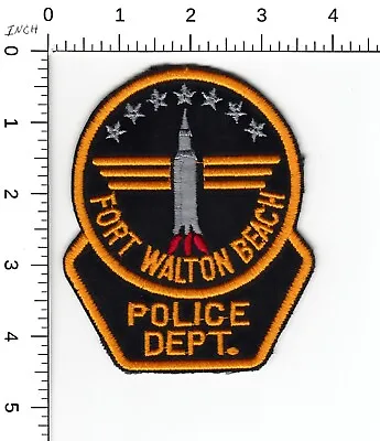 Vintage-  Fort Walton Beach (rocket) Florida Police Collectible Patch • $5.69