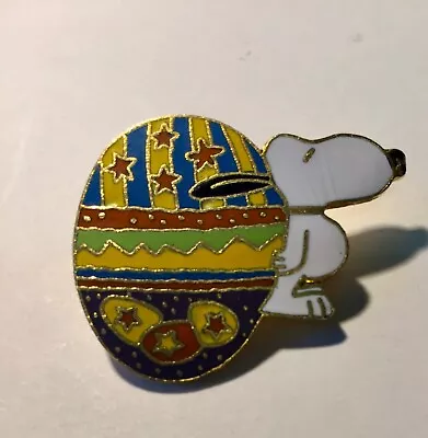 Vintage Aviva Snoopy Easter Egg Lapel Pin • $6.99