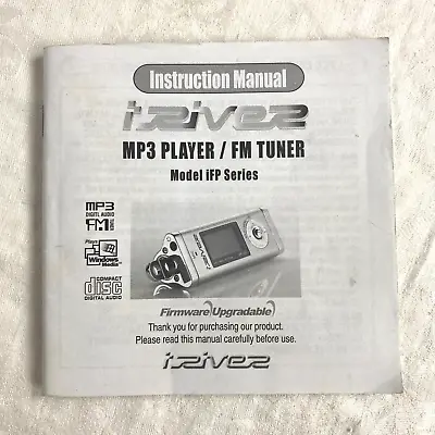 £8.23 • Buy IRiver MP3 Player FM Tuner Model IFP Series Instruction Manual 56 Pages
