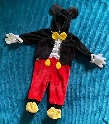 Vintage Mickey Mouse Costume Toddler Size 12/18 Months Kids Cosplay • $8