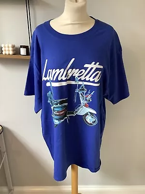 Lambretta Blue T Shirt With Scooter Size XL New Mods Retro • £9.99